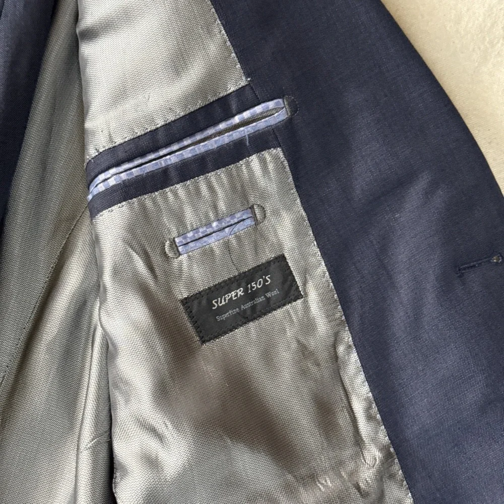 Mattarazi Uomo 2 Piece Suit Men 52R EU blue Super 150s Wool 34X29 Pants